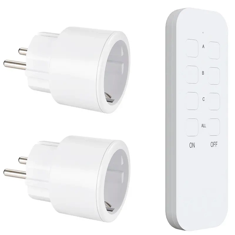 Stikkontakt fjernstyret 2 stk IP20 - Fjernbetjente stikkontakter - 6438140935526 - 0
