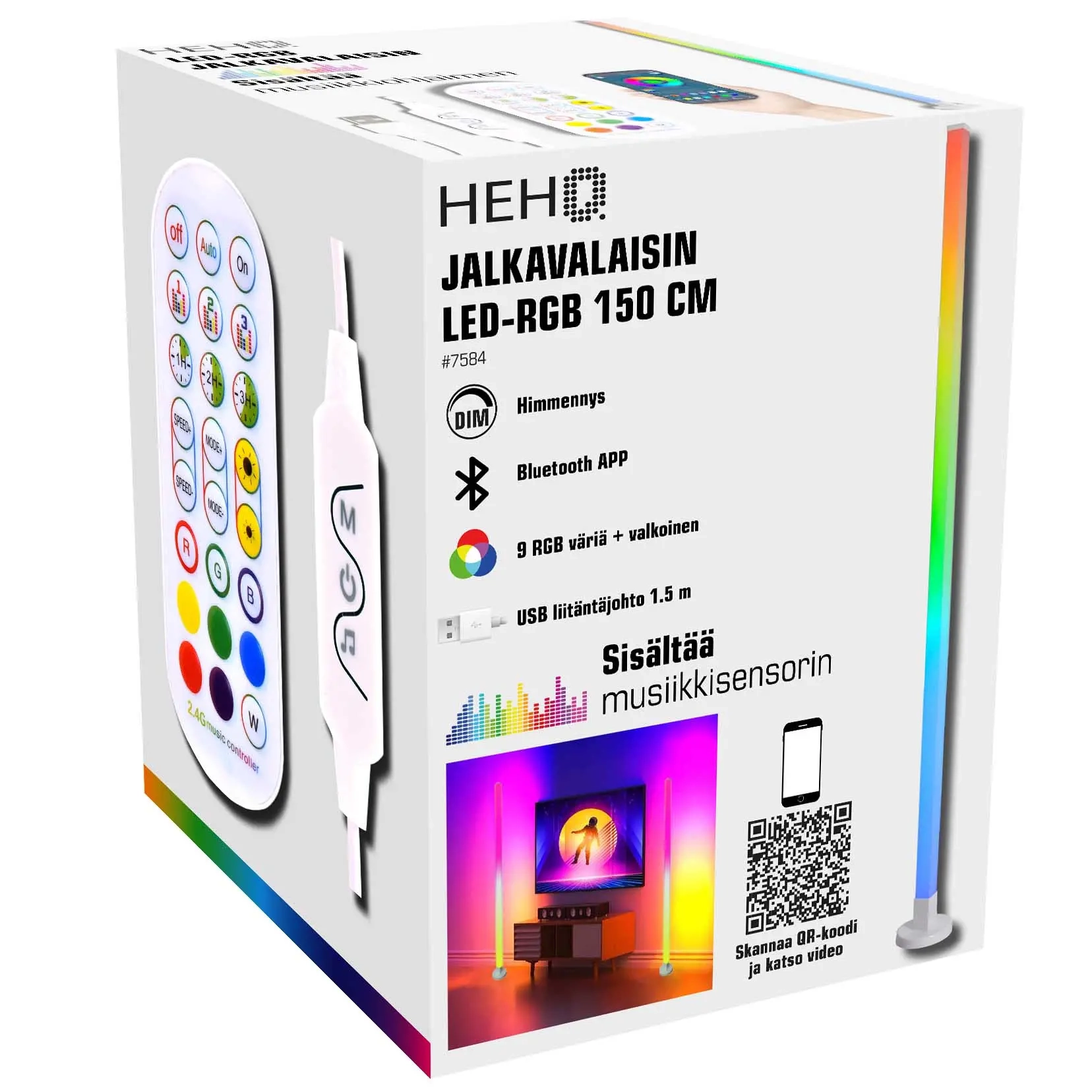 Golvlampa LED RGB 150 cm - Golvlampor - 6438152075845 - 2