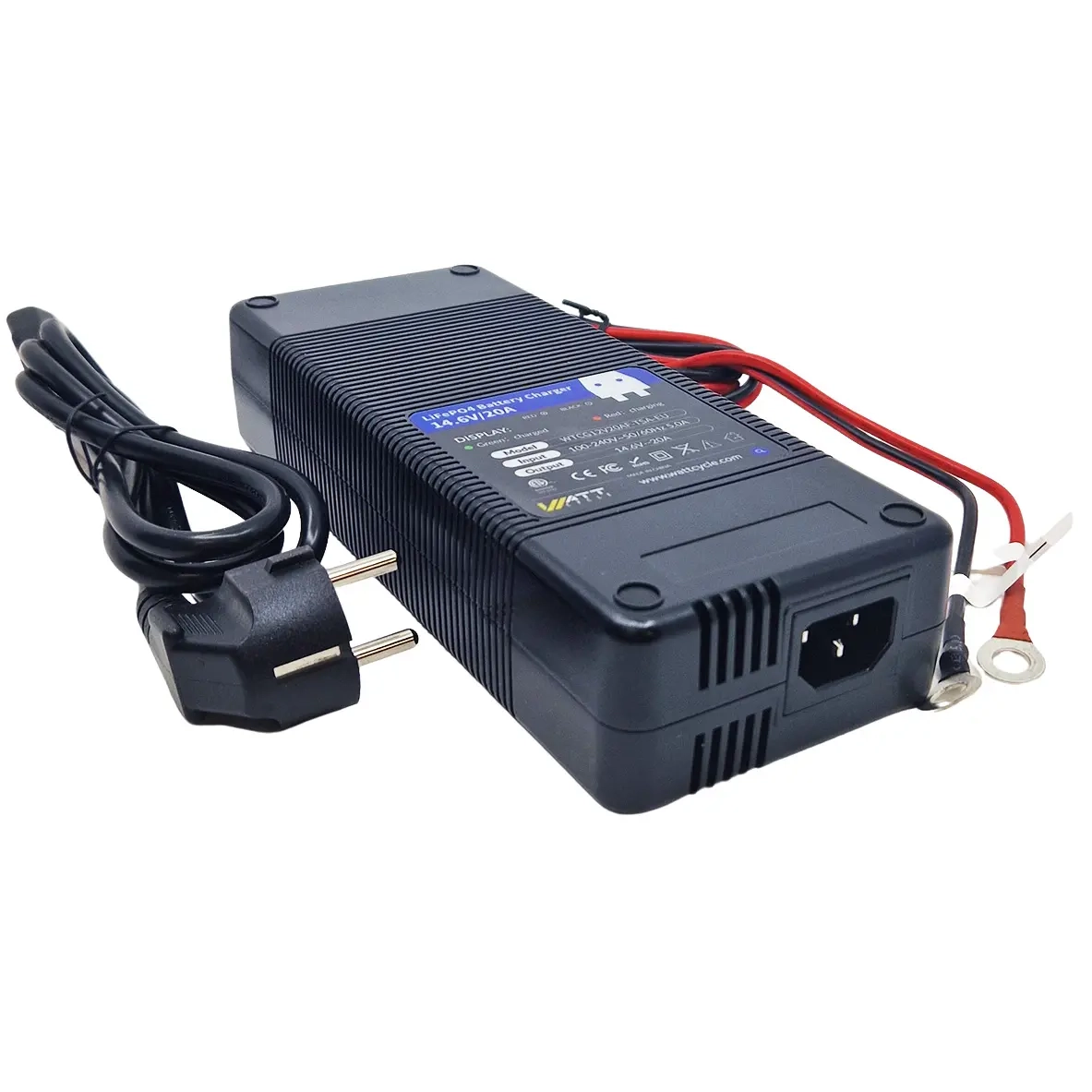 Batteriladdare 12V 20A AC-DC Wattcycle - LiFePO4-laddare och DC–DC-omvandlare - 6438471353006 - 1