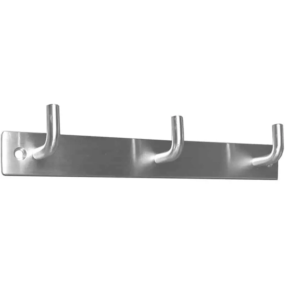 Vægknager Pisla Steel RST 3 kroge - Tøjkroge - 7312385003228 - 0