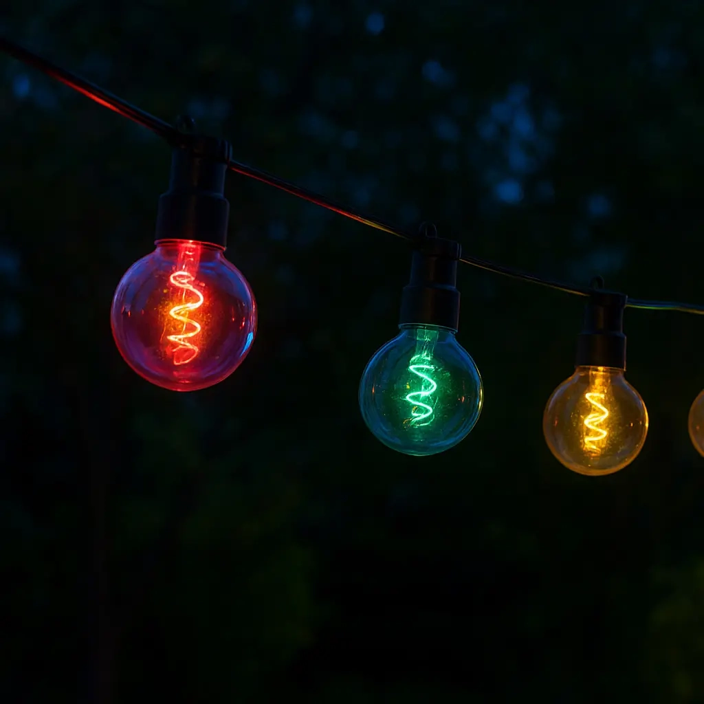 LED-ljusslinga flerfärgad 9,5 m - Ljusslingor utomhus och inomhus - 8721037414272 - 1