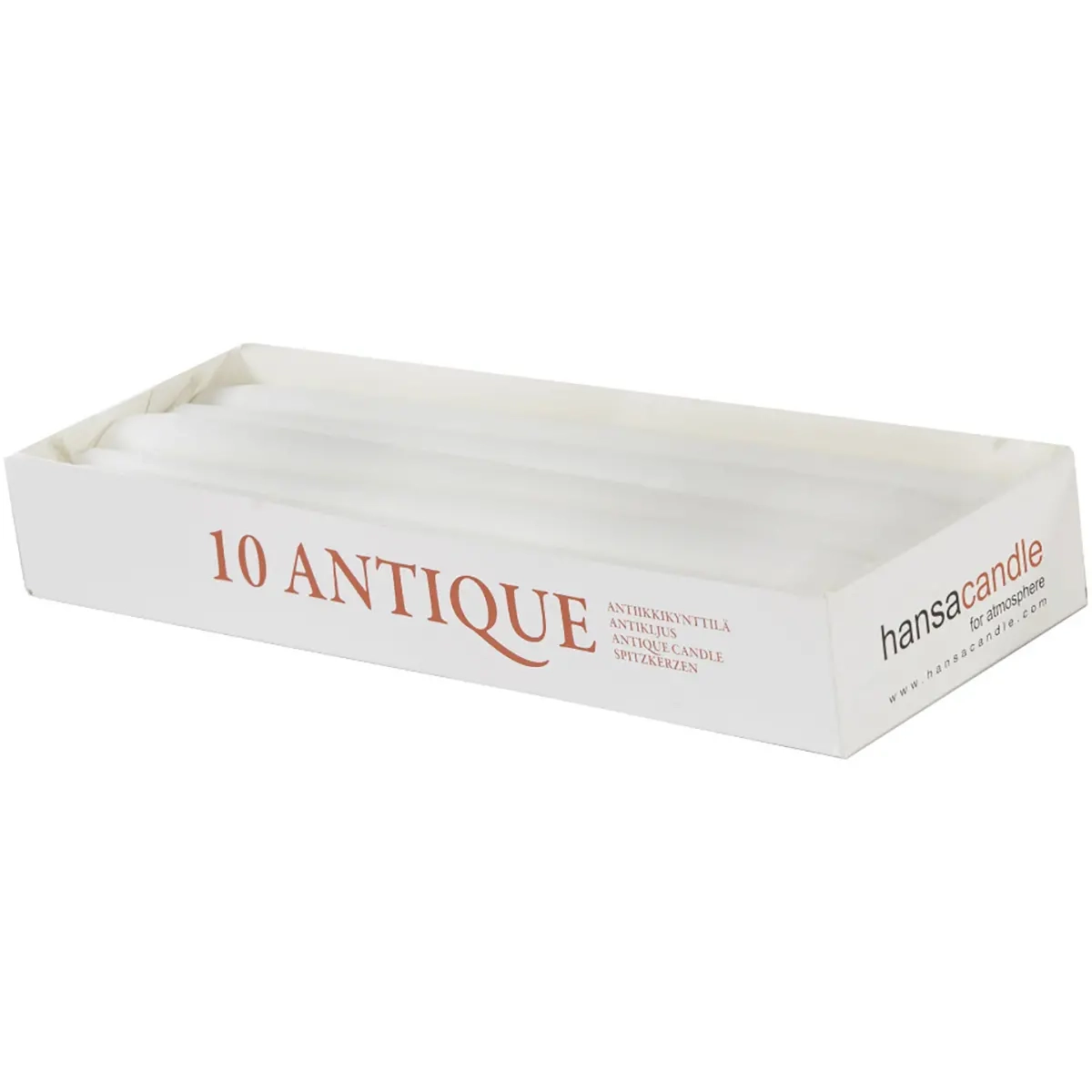 Antik lys hvid Hansa Candle - Olielys og marskaler - 4740302002727 - 0