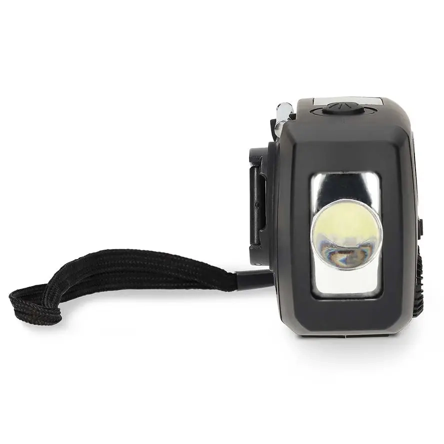Nödradio Nedis AM/FM 2000 mAh med ficklampa - Stereo och klockradio - 5412810471447 - 5