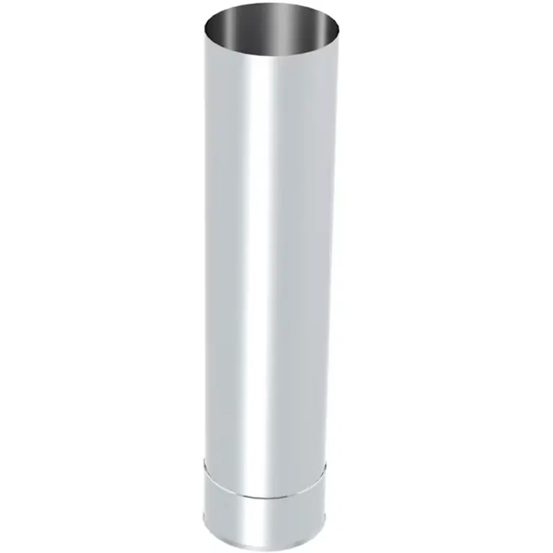 Skorstenens förbindelserör 115mm 50cm rostfritt stål - Skorstenstillbehör och dragförbättrare - 5900856825336 - 0