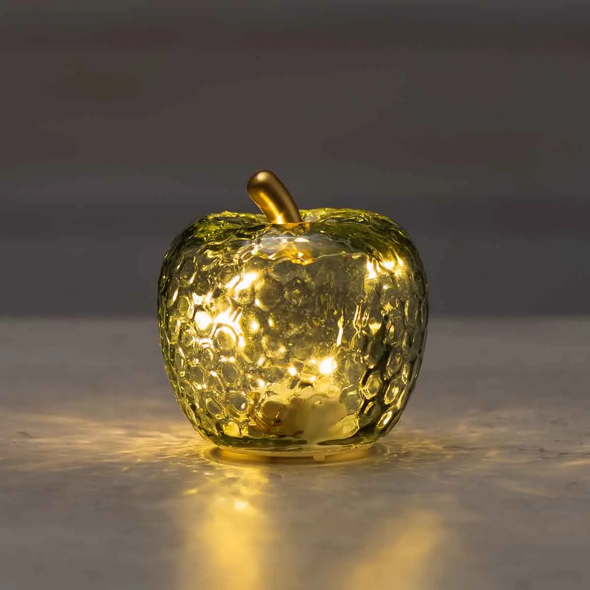 Glasvas med LED-ljus grön - Dekorationsföremål - 6410416573854 - 1