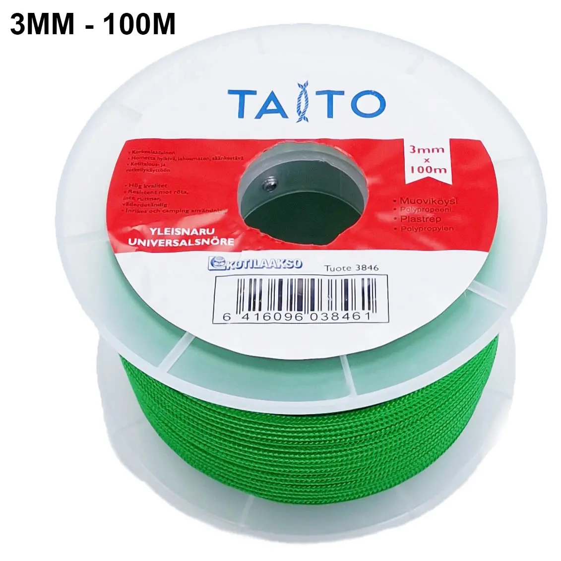 Kædetov almindelig 3mm 100m - Reb - 6416096038461 - 0