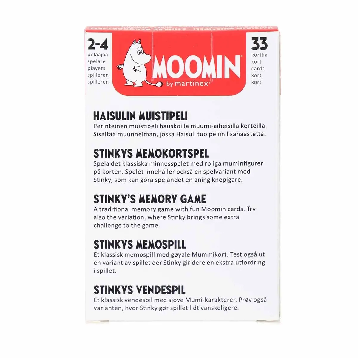 Mumin Stinky memoryspel för barn 3+ - Pusselspel och brädspel - 6416550855283 - 6