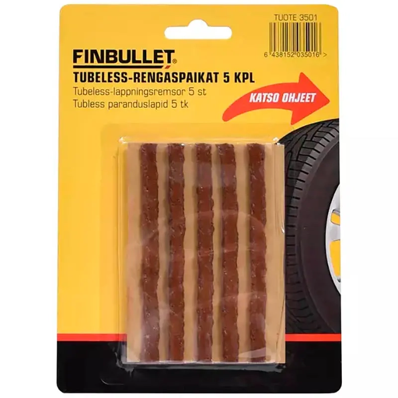 Tubeless dækplastre 5 stk - Dækværktøj og fælgtilbehør - 6438152035016 - 0