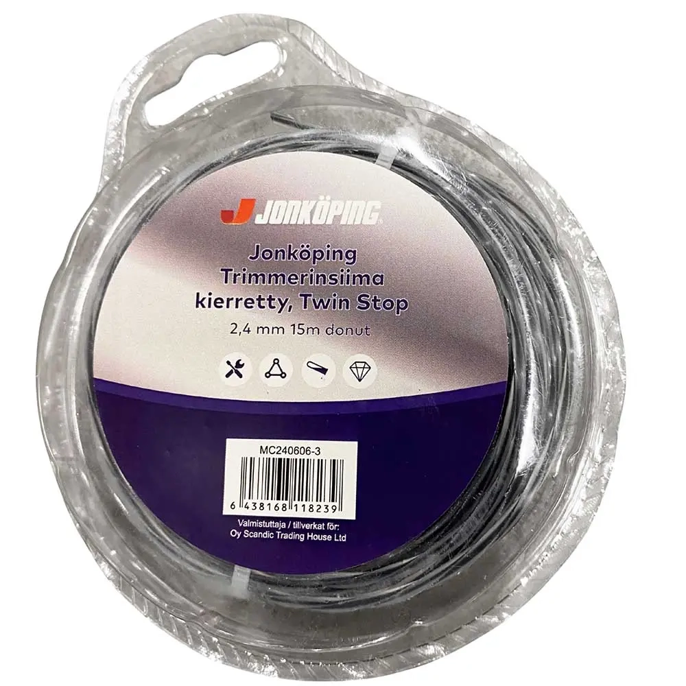 Trimmerline Twinstop 3 mm 12 m Jonköpi - Trimmertråde og trimmerhoveder - 6438168118024 - 0