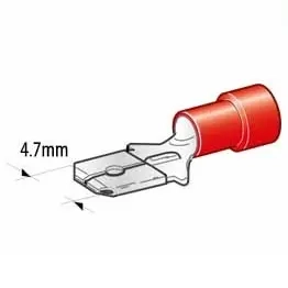 Løs hanestud 4,7mm 10stk rød - Abiko - 6438255200359 - 1