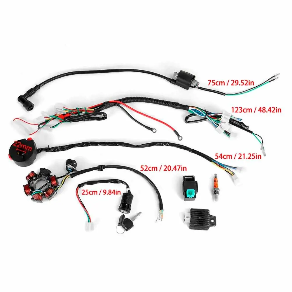 Crossens elektriske sæt Kit 50cc - 125cc - Cross og knallert el-sæt - 6438471282290 - 4