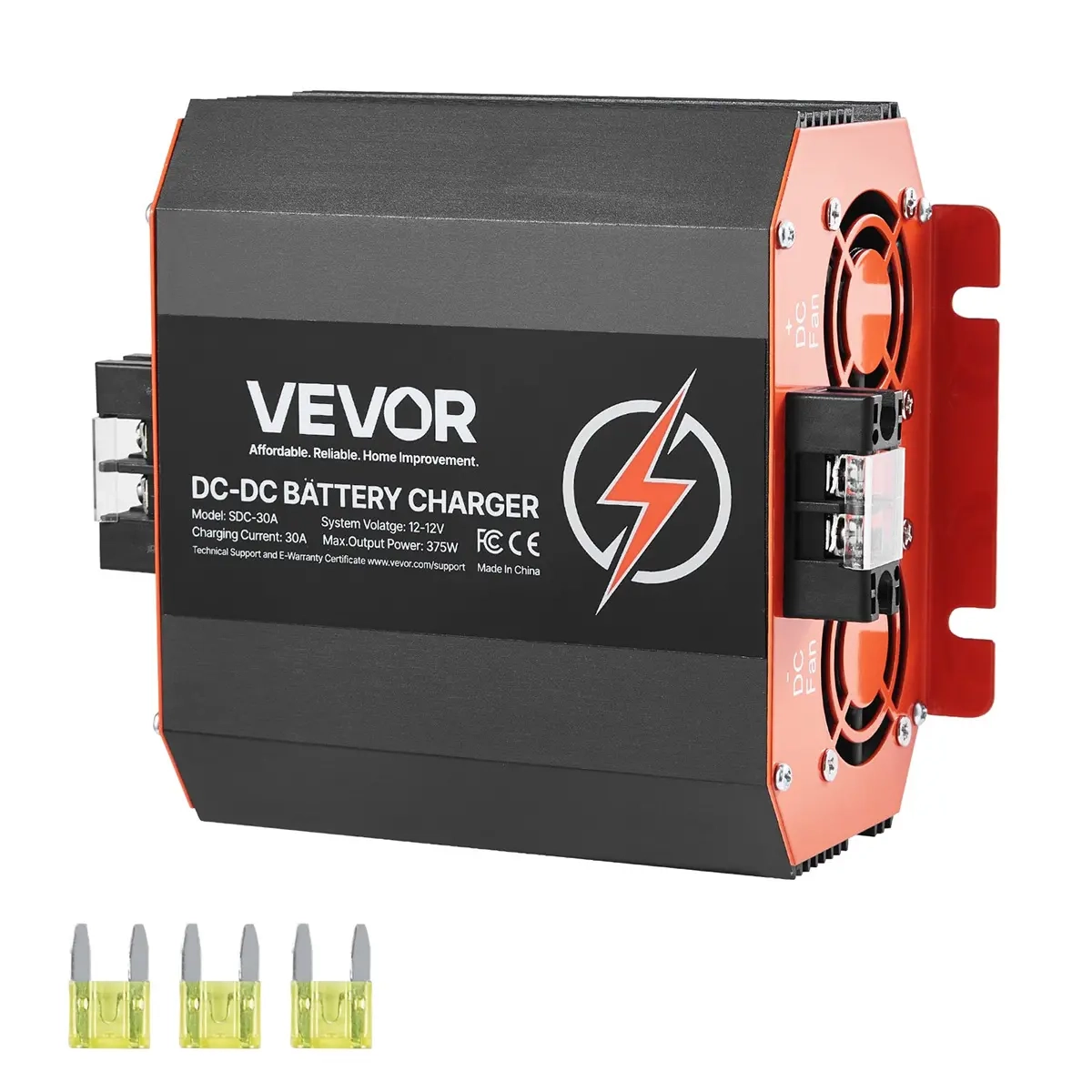 VEVOR DC-DC laddare 12V 30A 375W - LiFePO4-laddare och DC–DC-omvandlare - 6438471351927 - 0