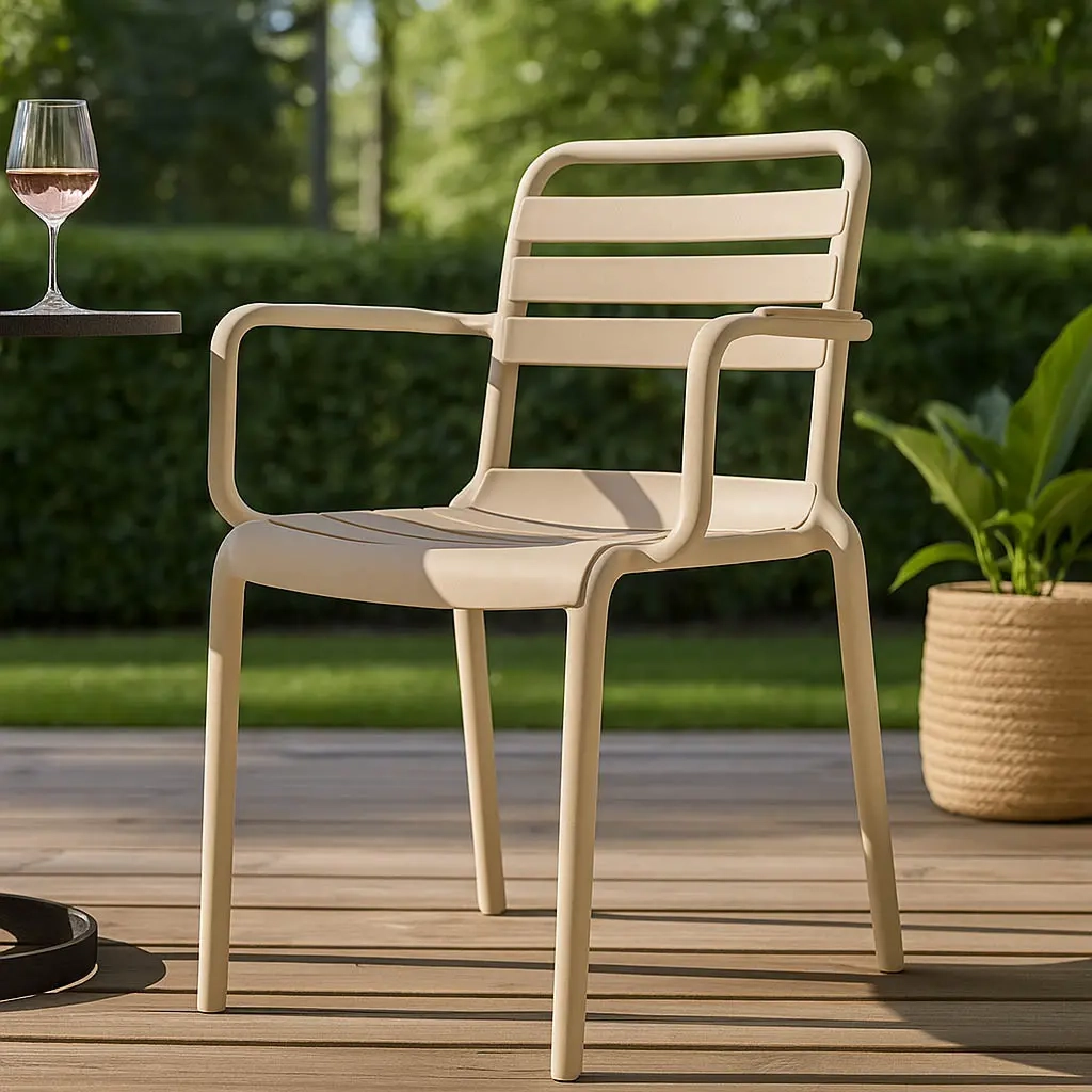 Terrassstol Bistro Sand beige - Trädgårdsmöbler - 8721037486408 - 1