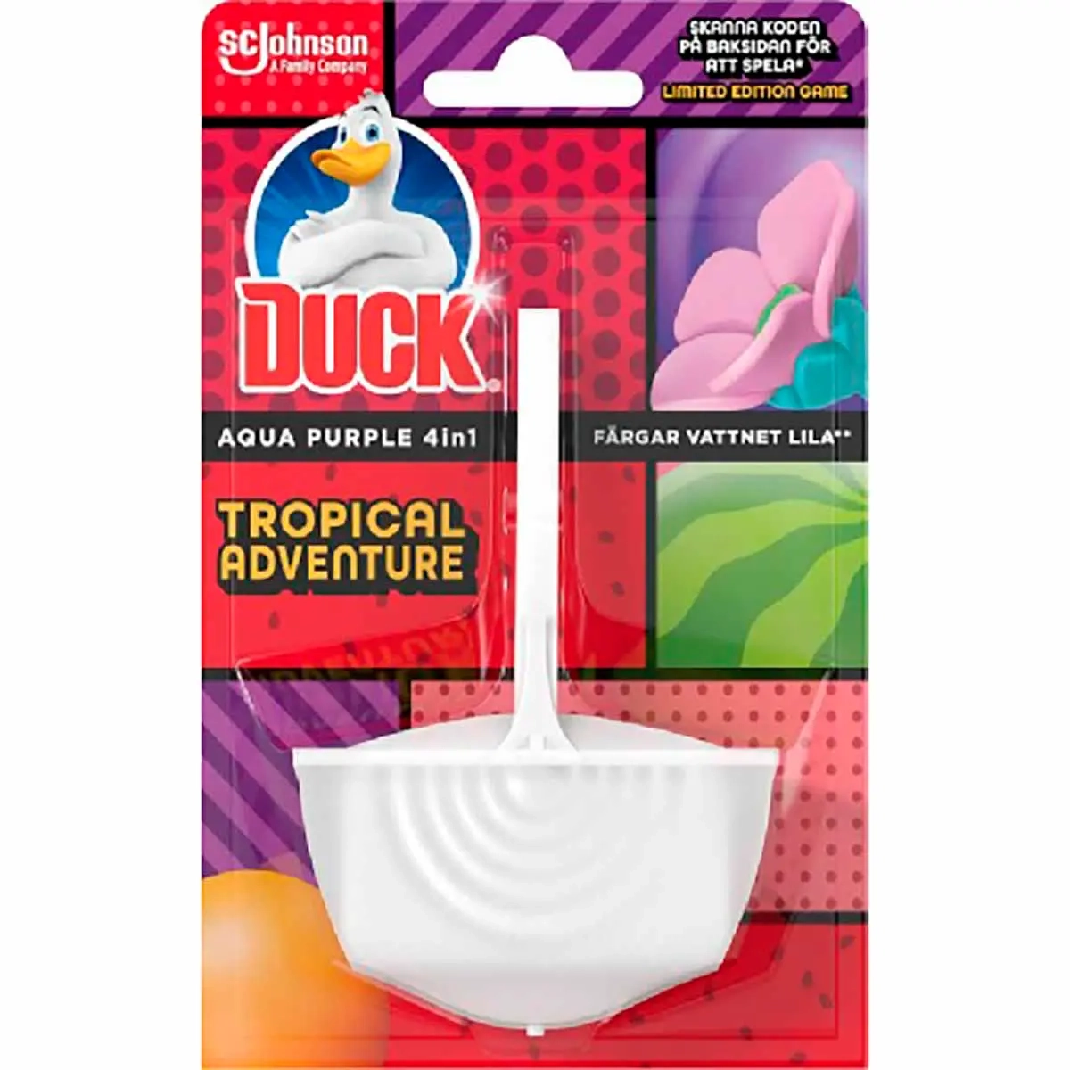 WC-fräschare Duck Aqua purple 4in1 36 g - Sanitetsrengöringsmedel - 5000204329858 - 0