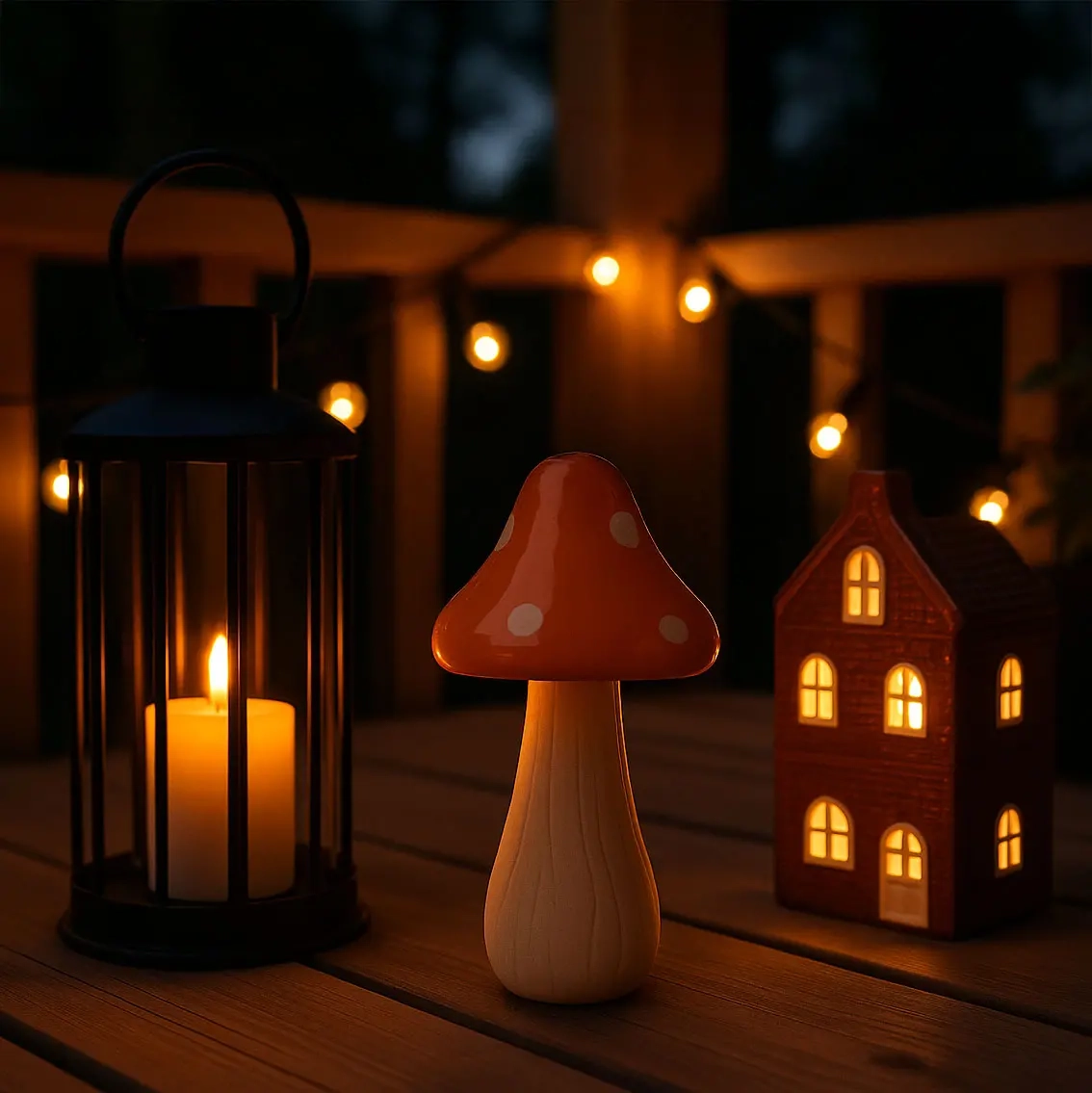 Dekorationssvamp orange 14,5 cm - Ornamenter - 6410416375632 - 1
