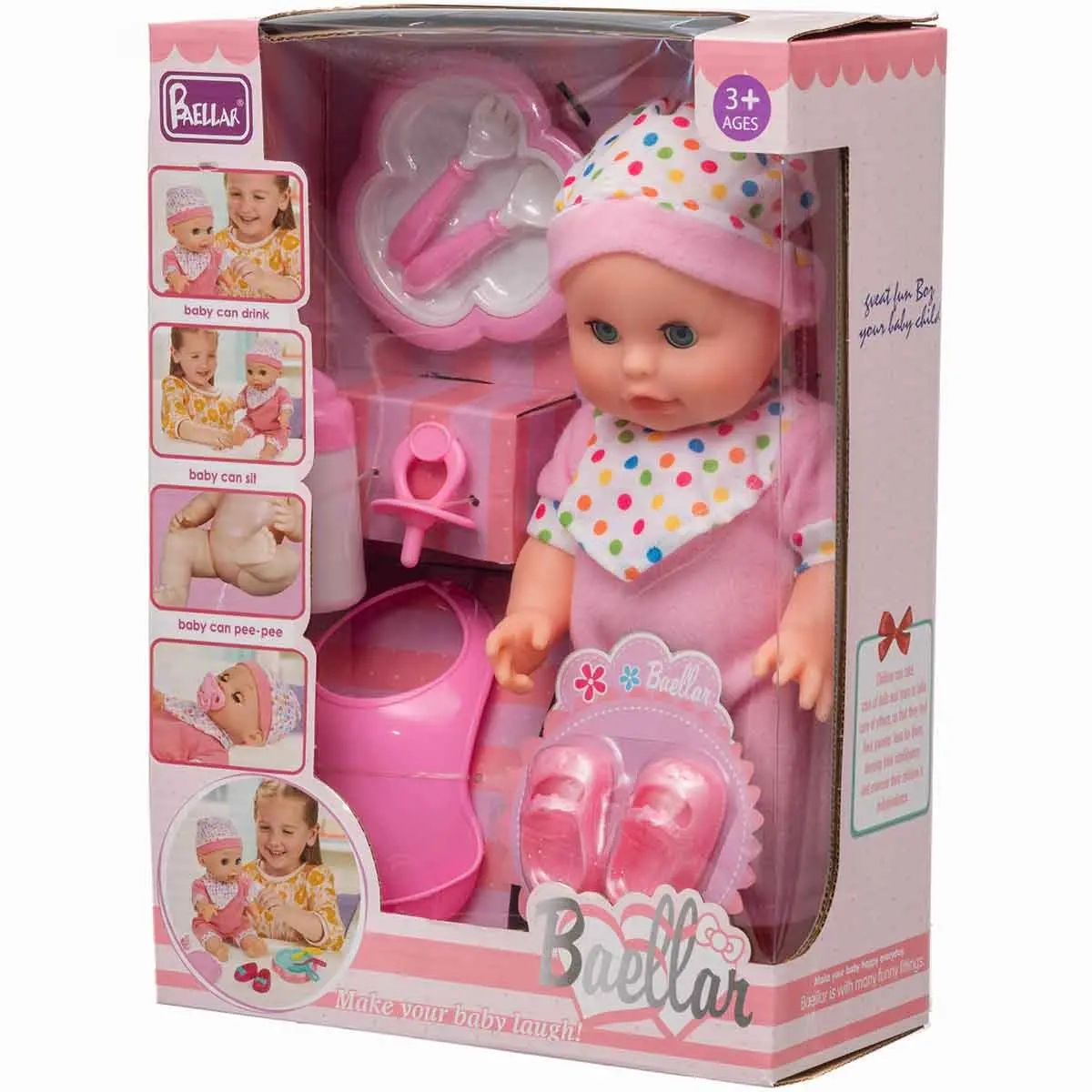 Babydocka med funktioner 30 cm - Mjukisdjur, dockor och leksaksfigurer - 6410416576459 - 1