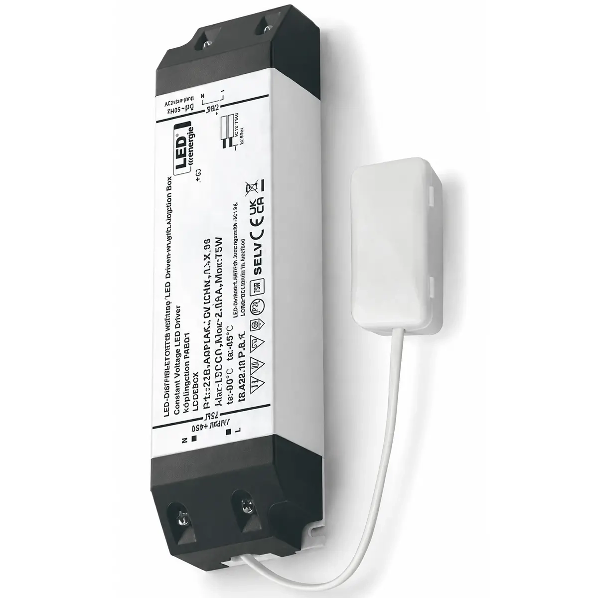 LED-transformer 12V 30W med tilslutningsboks - Elmålere og spændingstestere - 6418536036846 - 0