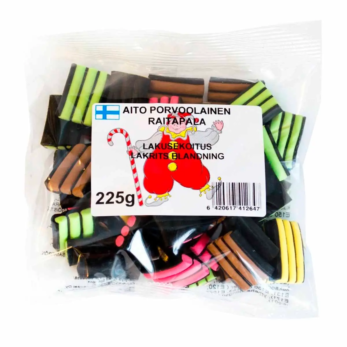 Borgås Randiga Lack 225g - Godispåsar - 6420617412647 - 0
