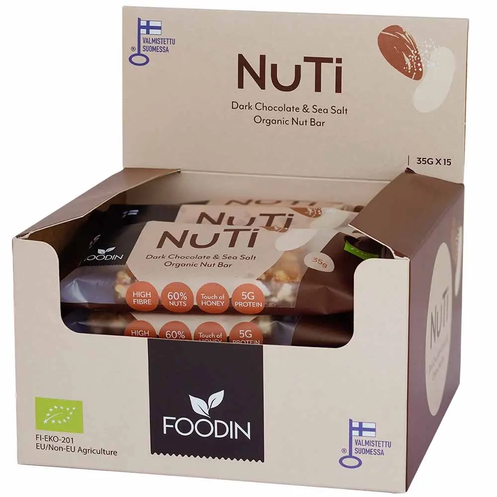 Foodin Nuti Dark Chocolate & Seasalt pat - Slikbarer - 6430048237412 - 0