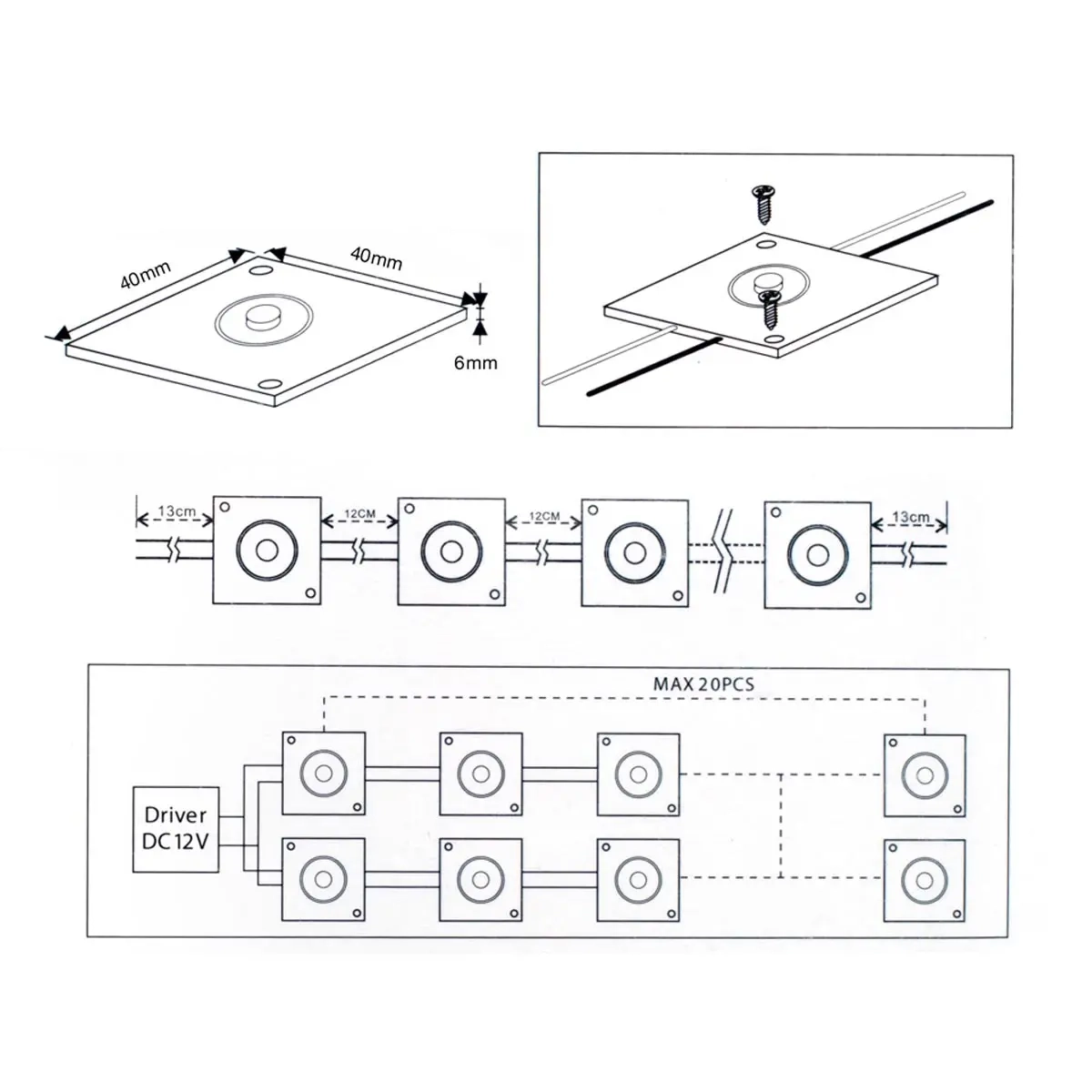 LED SPOT SERIEN 12V 8st - Eltillbehör till husvagn och husbil - 6438152076279 - 3