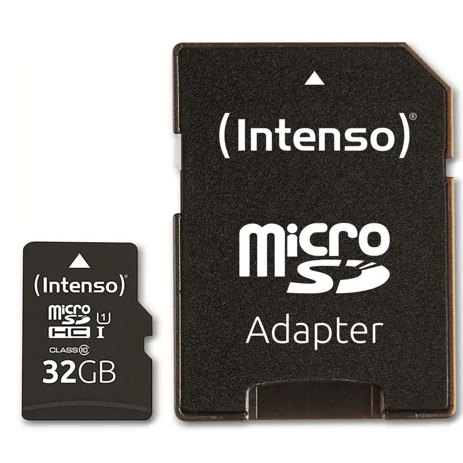Hukommelseskort 32GB Intenso MicroSDHC 10 - Hukommelseskort og hukommelseskortlæsere - 4034303031610 - 0