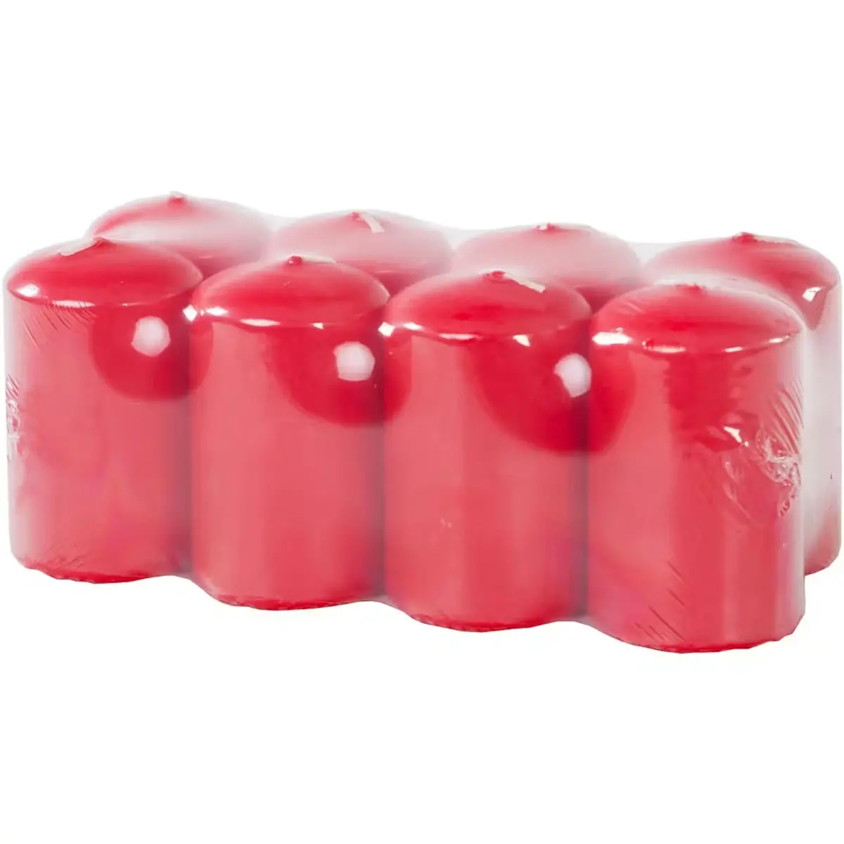 Bordsljus röd 5x7cm 8-pack - Blockljus - 4740302751120 - 0