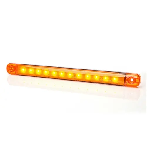 Frontlys led 12V-24V orange 240x21x10mm - Trailer sidemarkeringslys og lygter - 5901323111730 - 0
