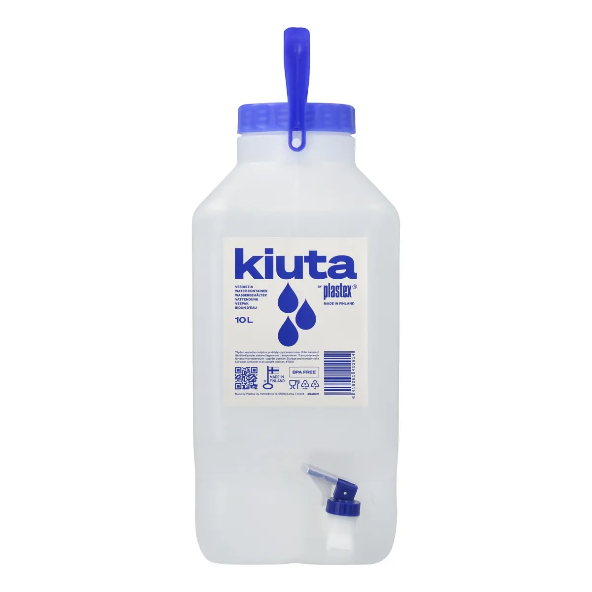 VATTENKANNA MED KRAN 10L STORT HANDTAG - Vattendunkar och hinkar - 6416061007287 - 0
