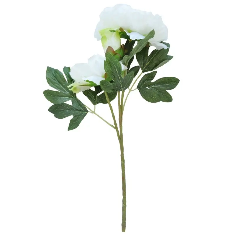 Pionbukett vit 51 cm - Konstväxter och konstblommor - 6416906878102 - 0