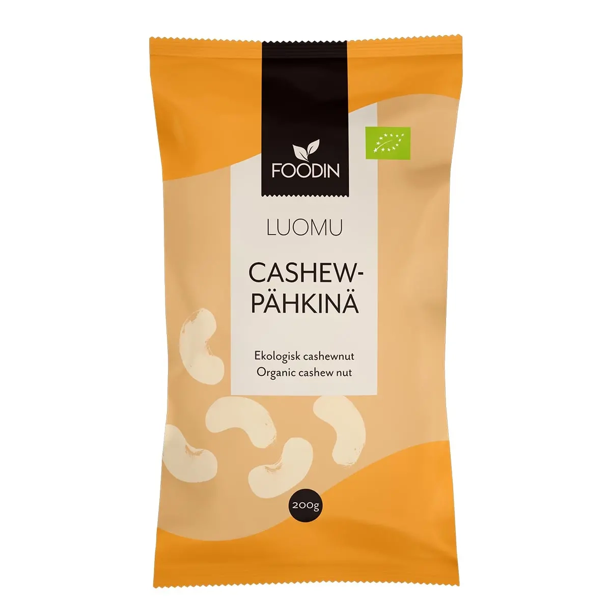 Cashewnötter 200g ekologisk Foodin - Nötter, frön och pålägg - 6430055215540 - 0