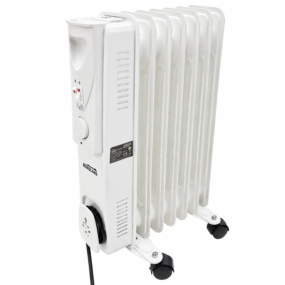Oljeradiator 1500 W med hjul - Värmefläktar och byggvärmare - 6438168121444 - 0
