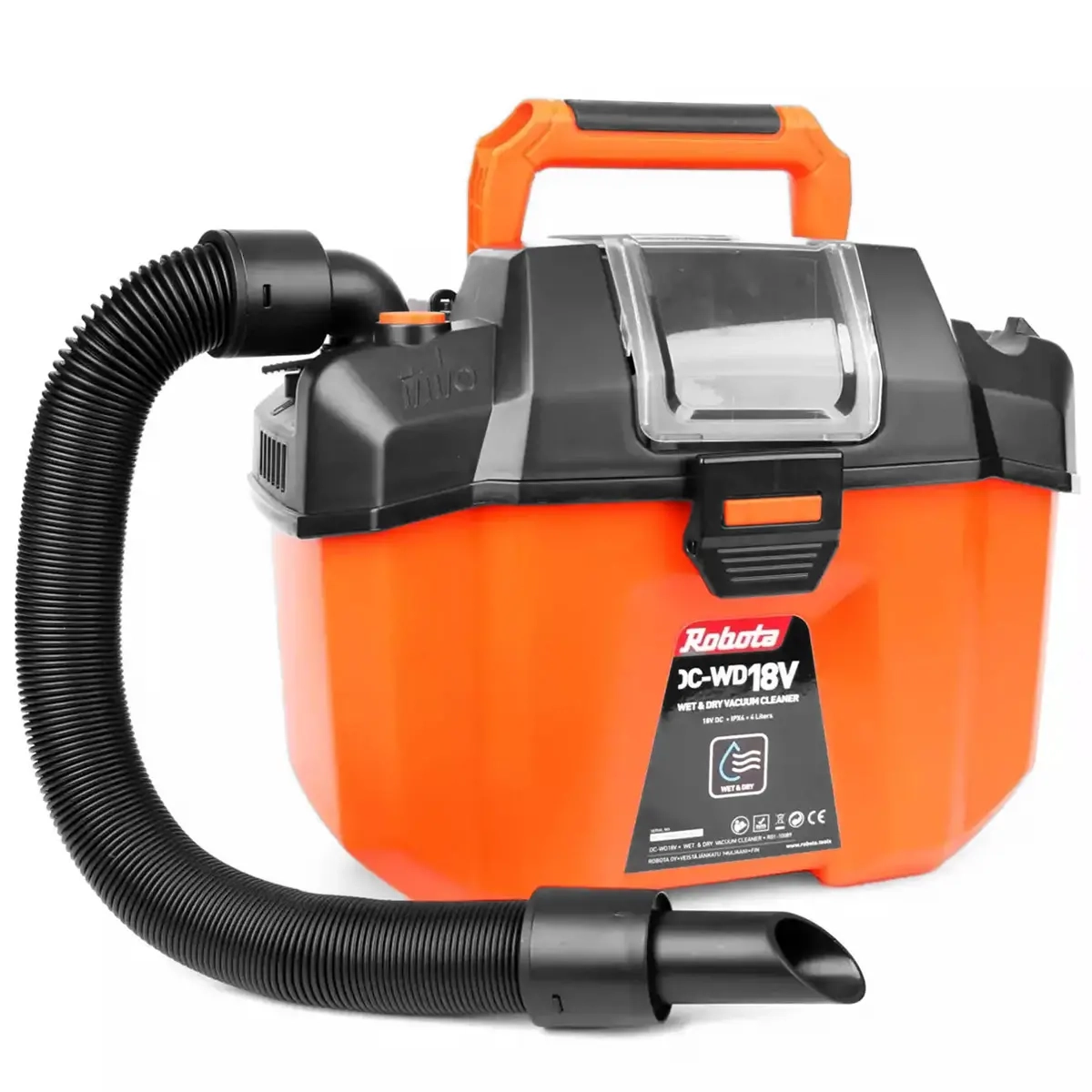 Robota Batteridrevet Våd- og Tørstøvsuger DC-WD18V, solo - Støvsuger - 6438212140209 - 1