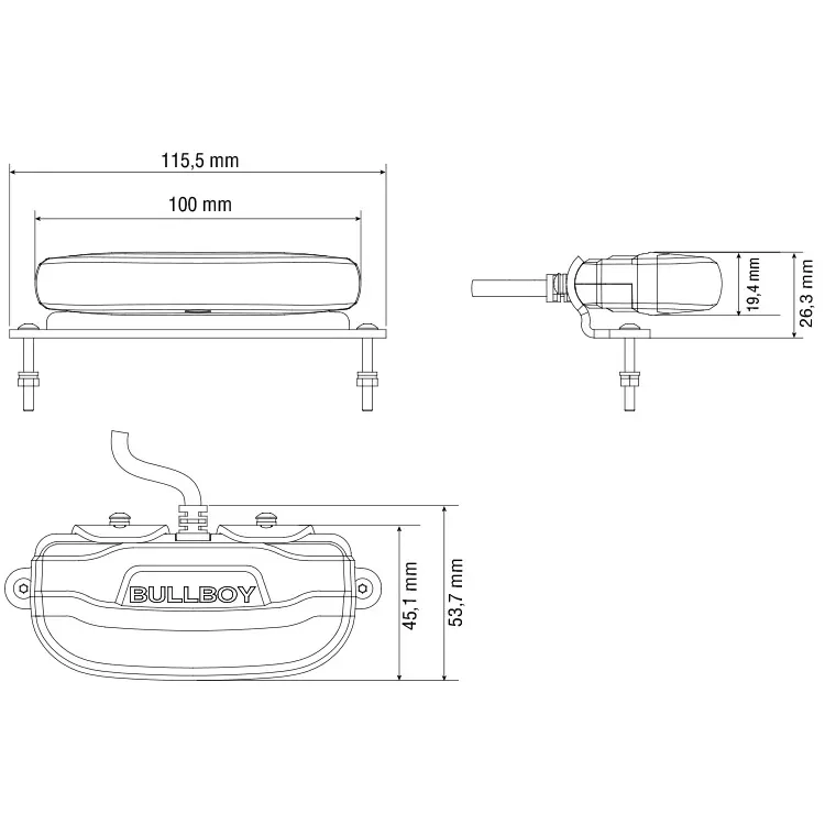 Arbetslampa Bullboy Proline mini 10-30V - LED-arbetsbelysning för fordon - 6438255498145 - 3