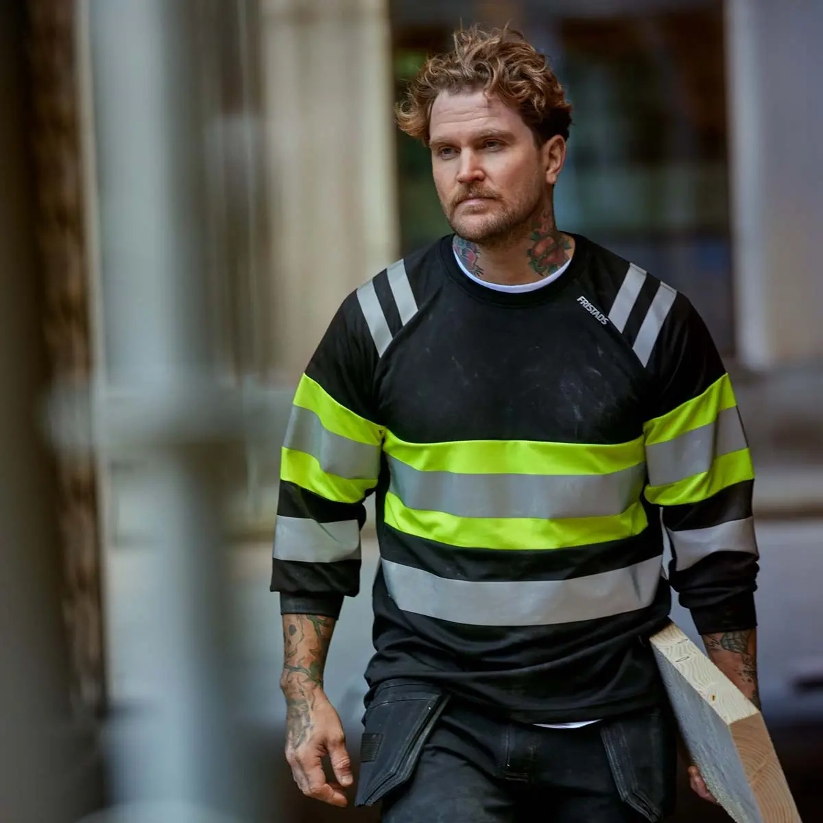 Långärmad T-shirt Fristads 7881 GPST High Vis XXL - Arbetsjackor och arbetströjor - 7322304368222 - 3