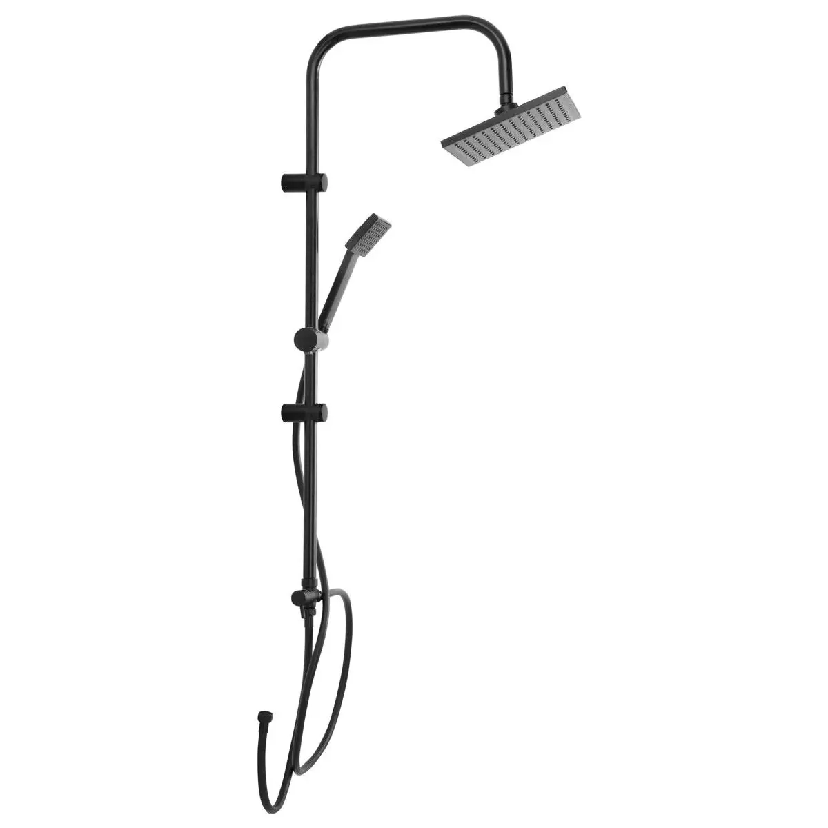 Duschset Mattsvart - Badrumstillbehör - 8720573287739 - 0