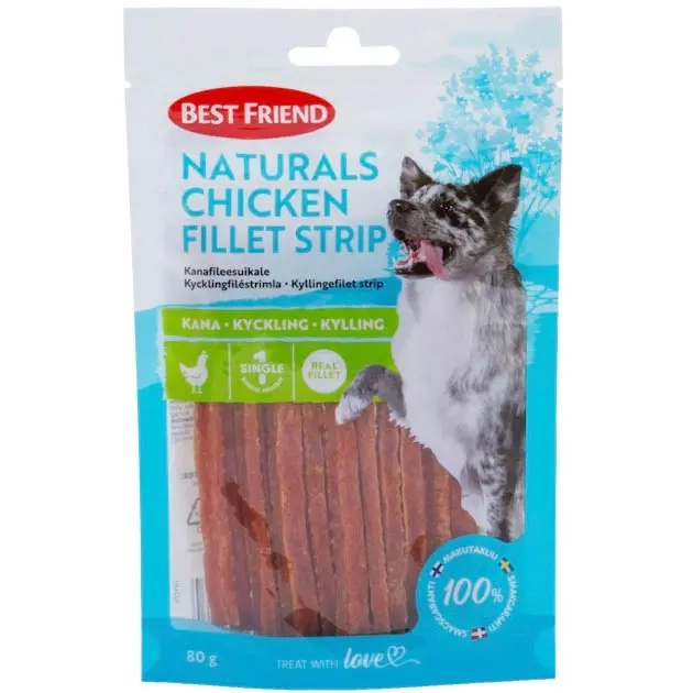 Kyllingefiletsstrimler Naturals Chicken Fillet - Hundetyggeknogler, tyggepinde og tyggeruller - 5700551172434 - 0