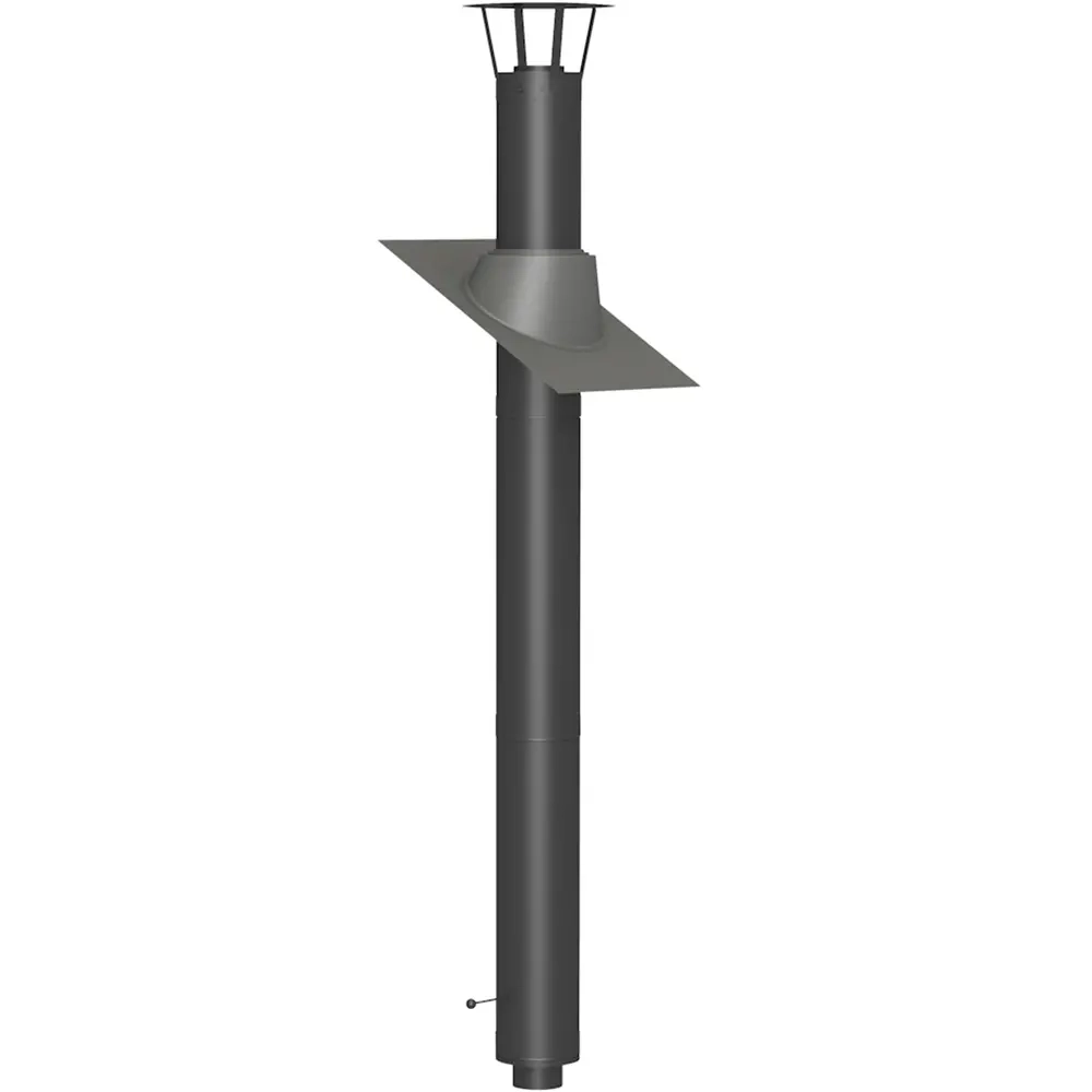 Skorsten Jeremias svart 3m 150mm - Skorstenstillbehör och dragförbättrare - 5900856899429 - 0