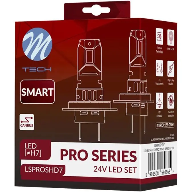 LED pære Pro Smart H7 24V 2 stk - LED-lys og LED-sæt - 5901508560865 - 0