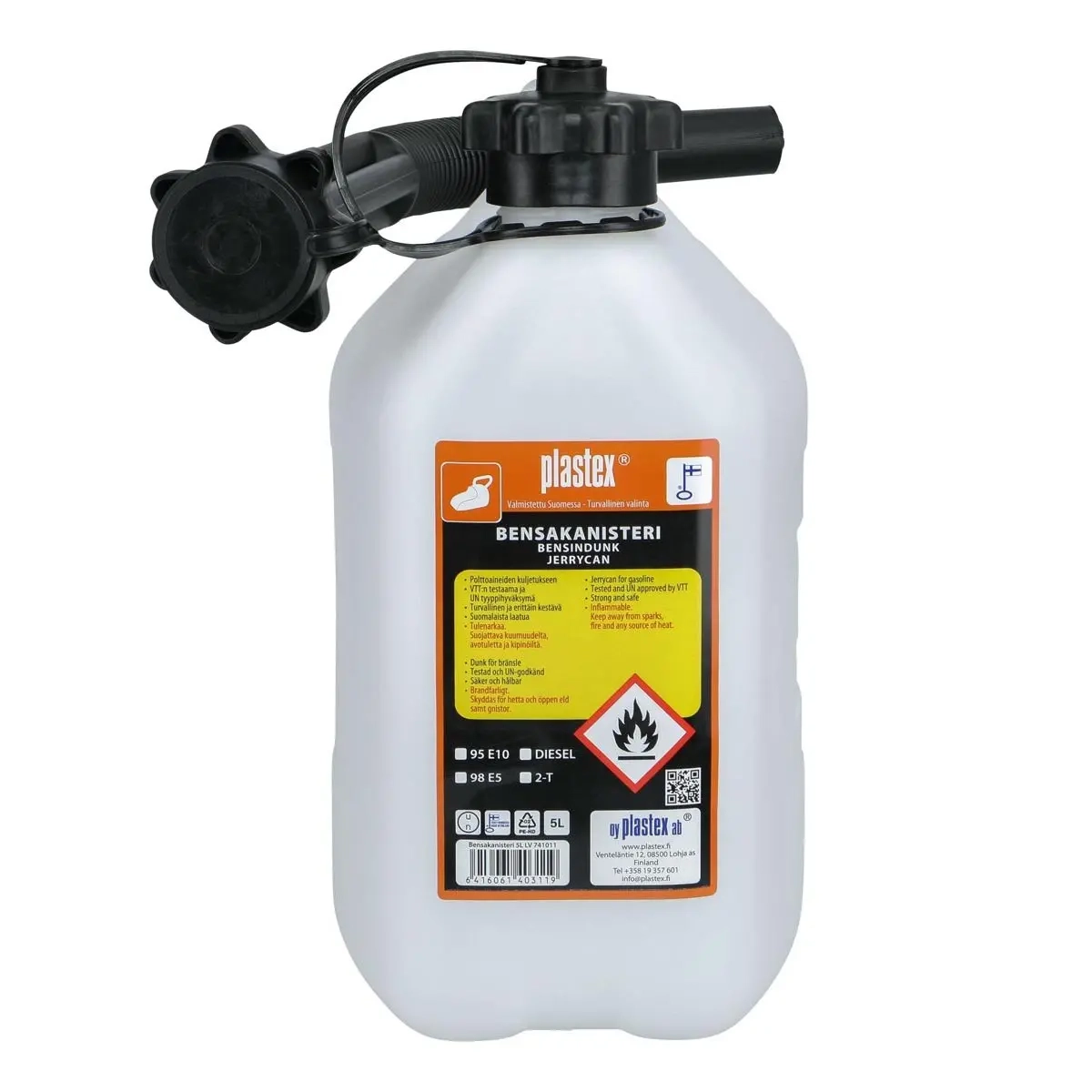 Bränsledunk Plastex 5 l transparent - Bränsledunkar och bränsletankar - 6416061403119 - 3