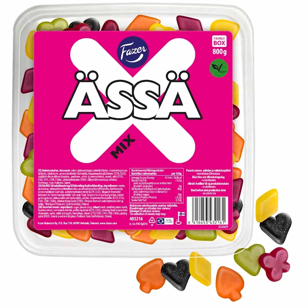 Fazer Ässä Mix 800g løskonfekteske - Slikposer - 6416453432161 - 0