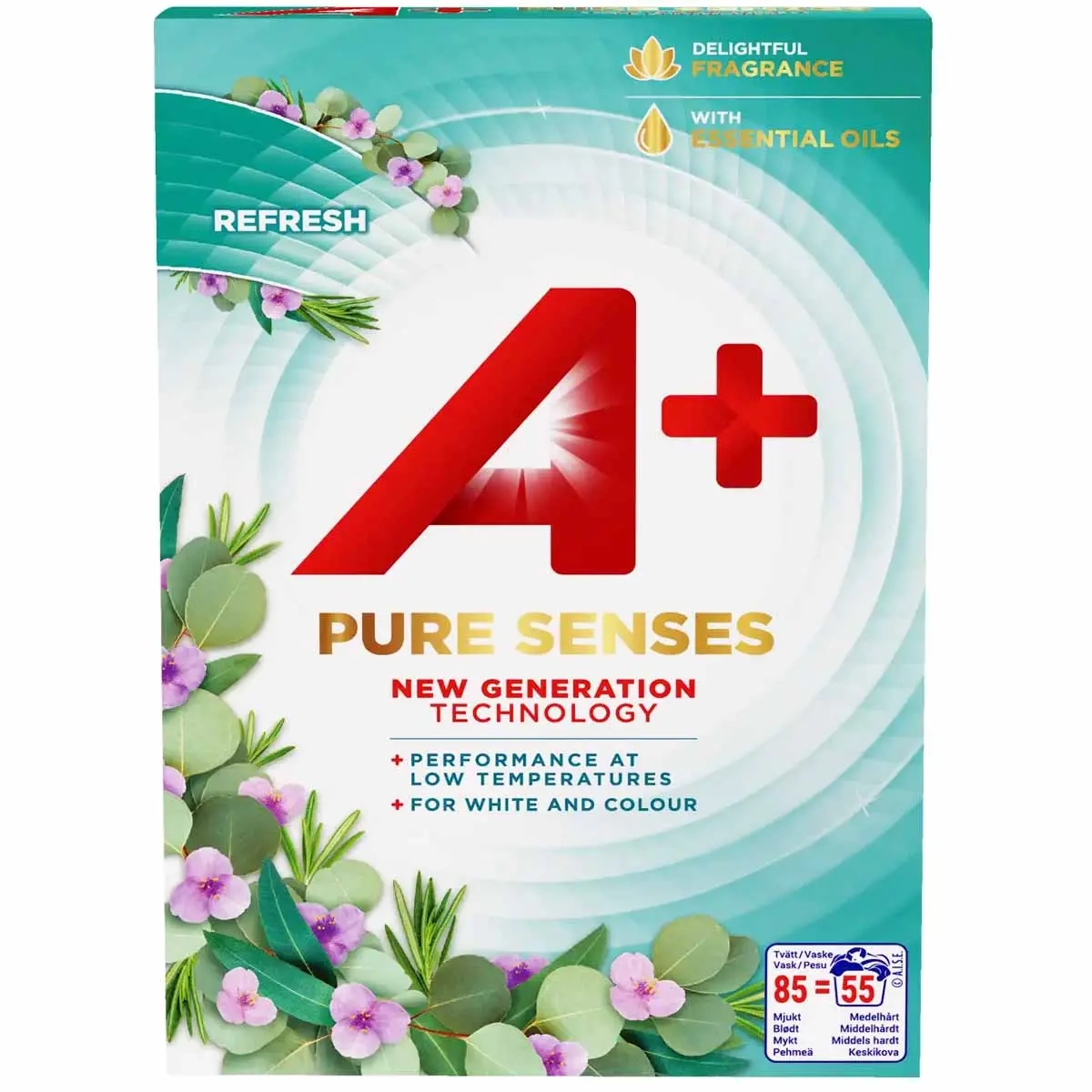 Vaskepulver A+ Pure Senses 3,6 kg - Vaskepulver - 8435495834496 - 0