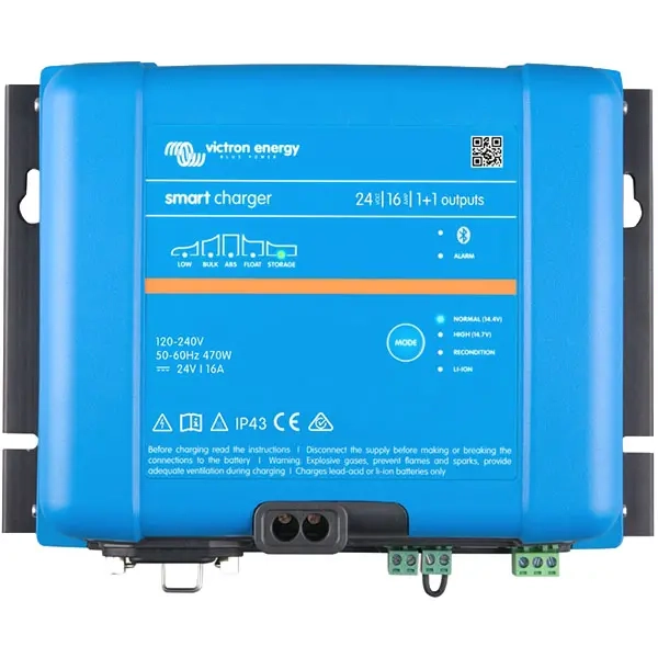 Victron Batterioplader 24V 16A Phoenix Smart - Laderegulatorer til solpaneler - 8719076041924 - 0
