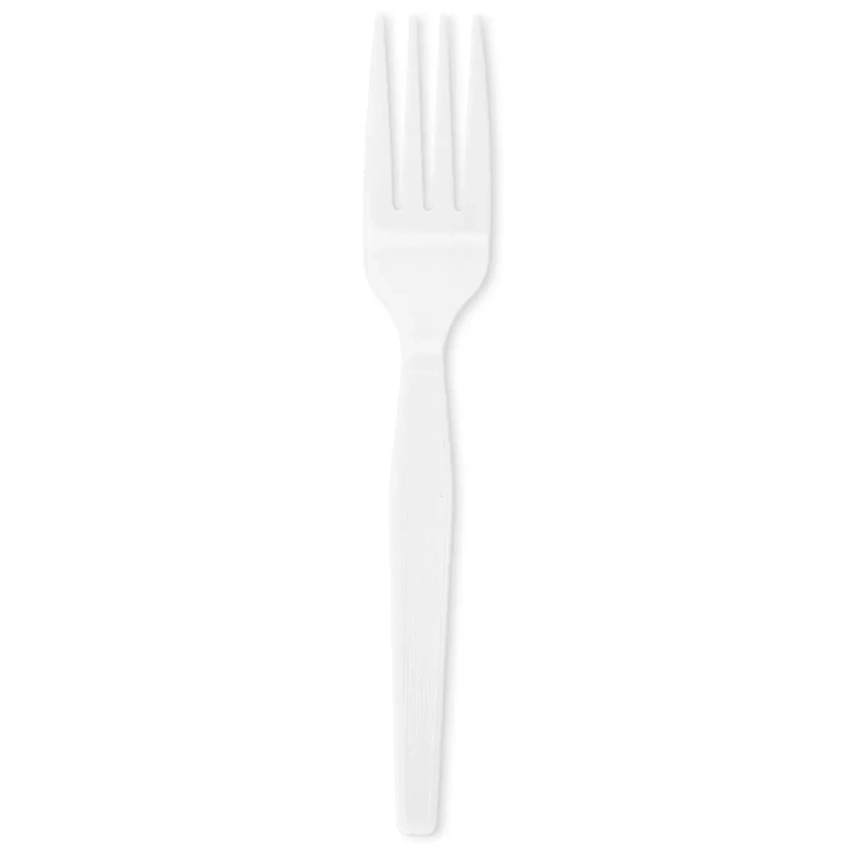 Plastikgaffel hvid 18 cm 50 stk - engangsbestik og servietter - 4743317150377 - 0