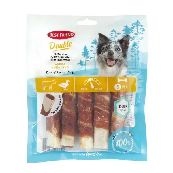 Tærte rulle and 12cm 5stk 160g - Hundetyggeknogler, tyggepinde og tyggeruller - 5700551172021 - 0