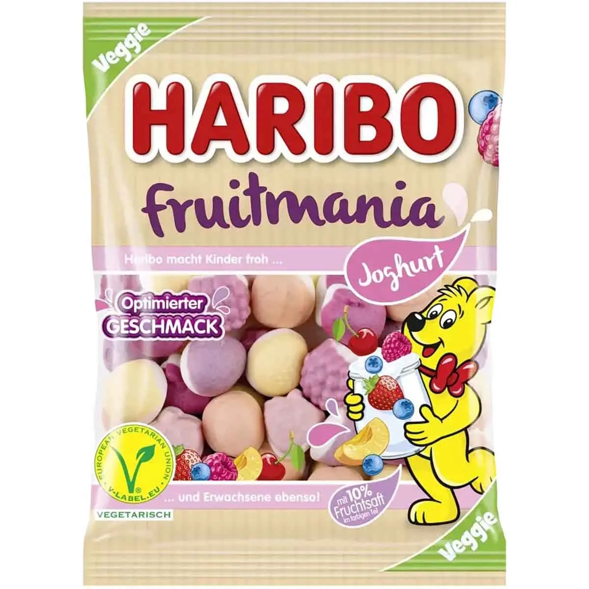Haribo Fruitmania Yoghurt 160g - Slikposer - 4001686322567 - 0