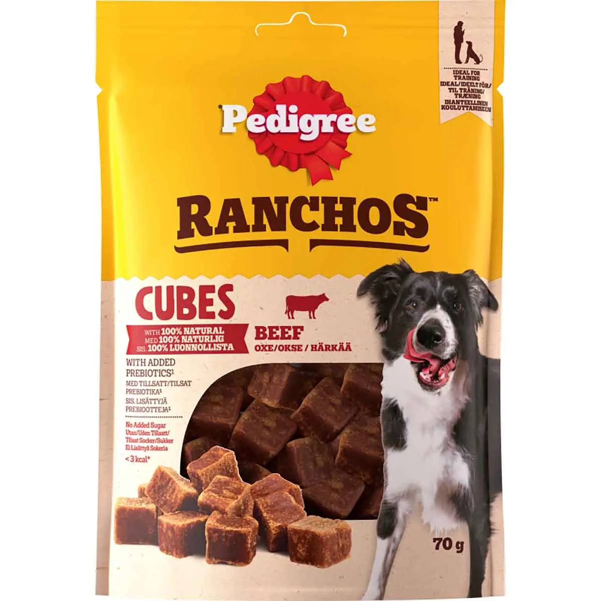 Pedigree Ranchos Cubes Nöt 70g - Hundgodis och belöningsbitar - 4008429171659 - 0