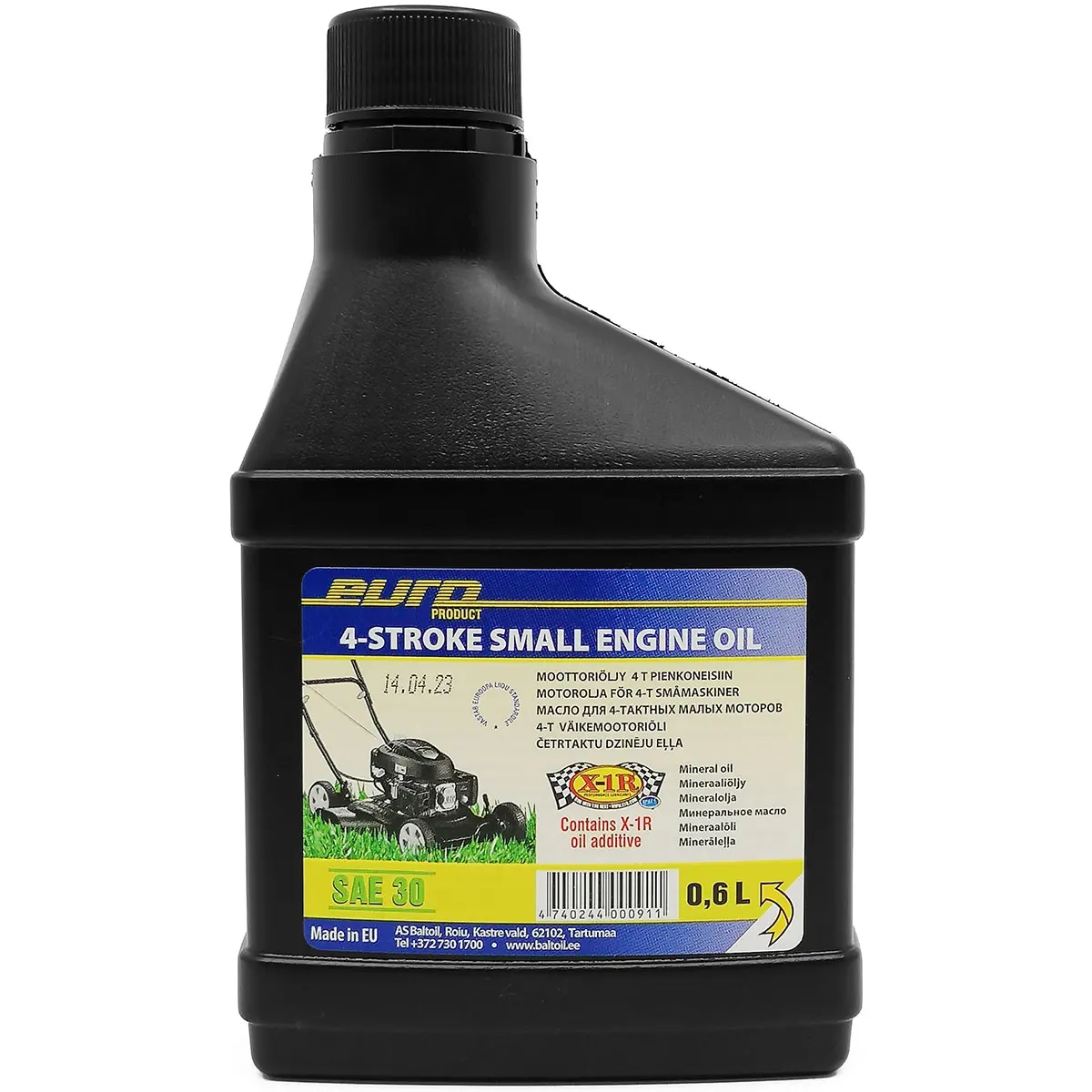 Græsslåmaskineolie 4T SAE 30 0,6L X-1R -  - 4740244000911 - 0