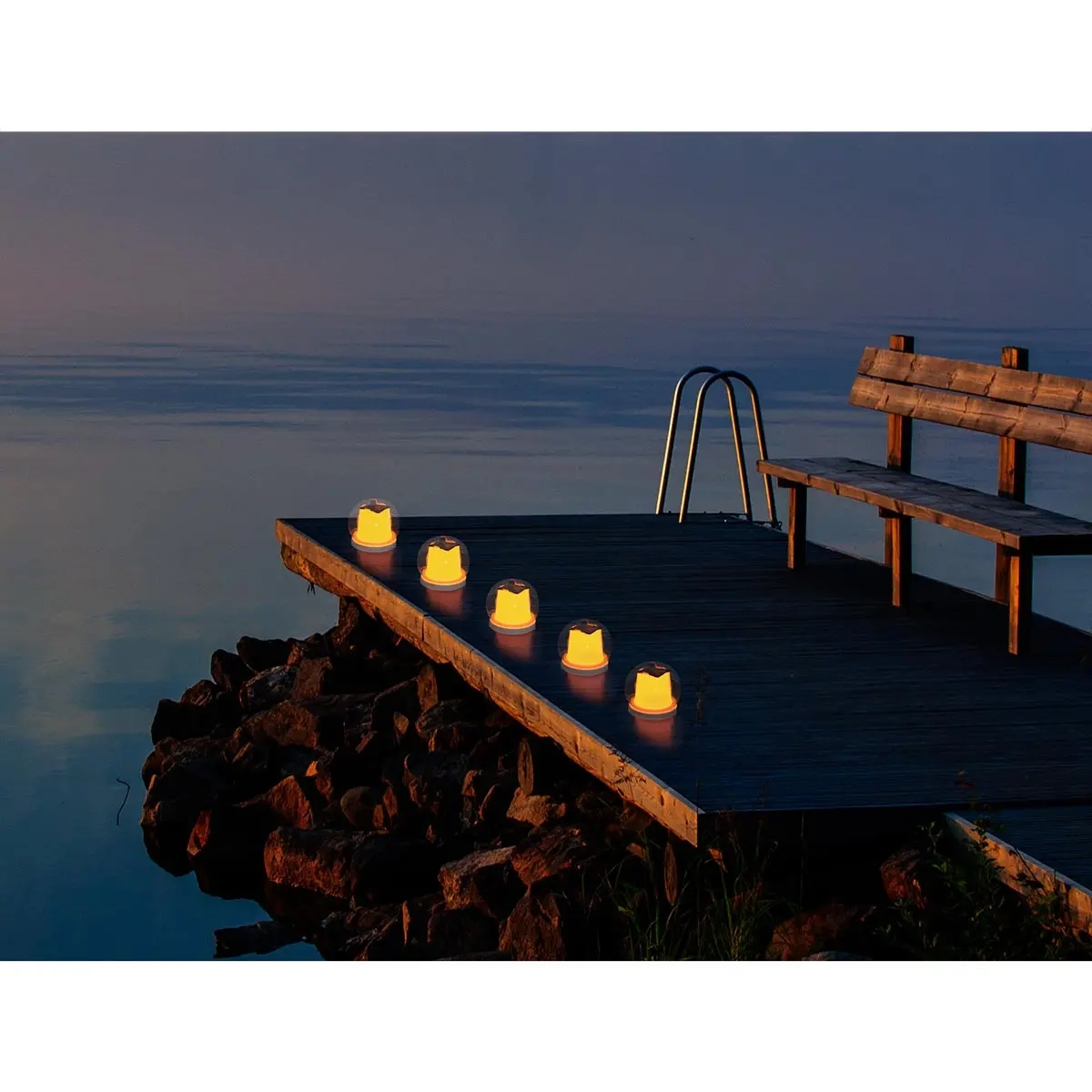 Flydende solcelle lampe Venedig - Solcellebelysning - 6410416388632 - 0