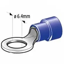 Rundstikprop M6 6,4mm 10stk blå - Abiko - 6438255200168 - 1