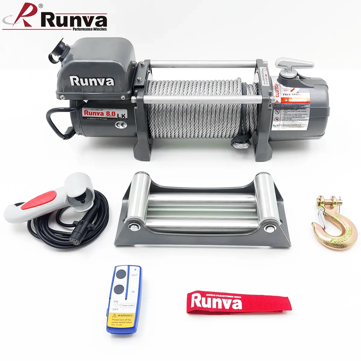 Vinsch Runva 8.0LK med 3629kg vajer - Vinschar till ATV - 6438471008708 - 1